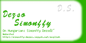 dezso simonffy business card